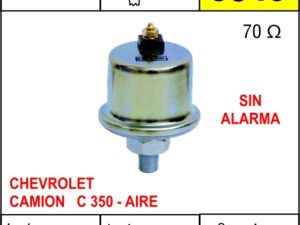 Bulbos Cebolla De Presion/ BULBO CEBOLLA DE PRESION CHEVROLET CAMION C350 / AIRE - SIN ALARMA / Maromec un Aliado para tu Comercio