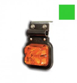 Faros Universales De Señalizacion/ FARO LATERAL SIMPLE METALIZADO FLEXIBLE VERDE LAMPARA R5W / Maromec un Aliado para tu Comercio