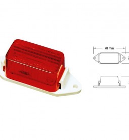 Faros Universales De Señalizacion/ FARO DE POSICION MINI RECTANGULAR ROJO POR UNIDAD / Maromec un Aliado para tu Comercio