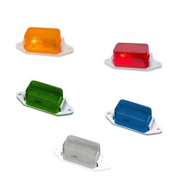 Faros Universales De Señalizacion/ FAROS DE POSICION MINI RECTANGULARES SURTIDOS / PRESENTACION POR 36 UNIDADES (8 ROJO - 7 VERDE. AMBAR. CRISTAL Y AZUL) / Maromec un Aliado para tu Comercio