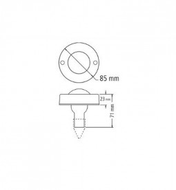 Faros Universales De Señalizacion/ FARO DE POSICION REDONDO 1039 UNIVERSAL ROJO POR UNIDAD / Maromec un Aliado para tu Comercio