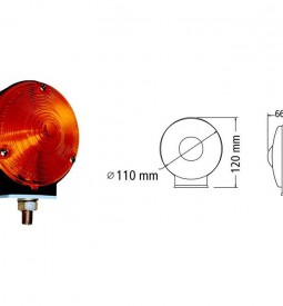 Faros Universales De Señalizacion/ FAROS DE POSICION REDONDO 1108 DOBLE FAZ ( ROJO - AMBAR ) POR JUEGO / Maromec un Aliado para tu Comercio