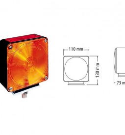 Faros Universales De Señalizacion/ FAROS DE POSICION CUADRADO 1109 DOBLE FAZ ( AMBAR - AMBAR ) POR JUEGO / Maromec un Aliado para tu Comercio