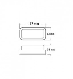 Faros Universales De Señalizacion/ FARO DE POSICION RECTANGULAR CORTO AMBAR POR UNIDAD / Maromec un Aliado para tu Comercio