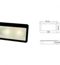 Faros Universales De Señalizacion/ FARO PLAFONIER RECTANGULAR PARA EMBUTIR CON LLAVE CRISTAL POR UNIDAD / Maromec un Aliado para tu Comercio