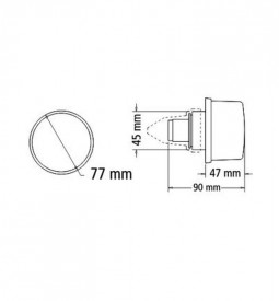 Faros Universales De Señalizacion/ FARO DE POSICION REDONDO CHICO CON ARO FLEXIBLE ROJO BIPOLAR POR UNIDAD / Maromec un Aliado para tu Comercio