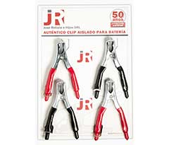 Clips Y Prensas Para Baterias/ CLIPS PARA BATERIA 70 AMPERES AISLADOS / EN DISPLAY - 2 ROJOS + 2 NEGROS / Maromec un Aliado para tu Comercio