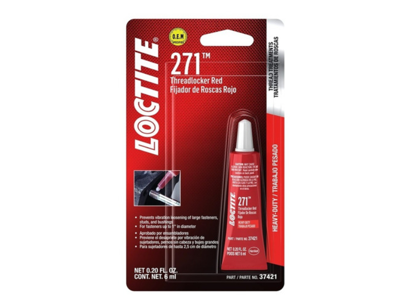 Productos Quimicos/ "271" FIJADOR DE ROSCAS - RESISTENCIA ALTA Y VISCOSIDAD MEDIA / 10 ML. / Maromec un Aliado para tu Comercio