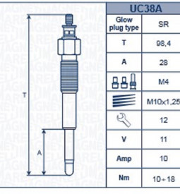 Bujias Incandescentes/ BUJÍA INCANDESCENTE TOYOTA COROLLA 2.0 - LAND CRUISER 4.2 - DAIHATSU DELTA 2.8 / Maromec un Aliado para tu Comercio