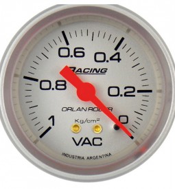 Instrumentales/ VACUOMETRO LINEA RACING 0-1 KG/CM² / FONDO GRIS - 52 MM. / Maromec un Aliado para tu Comercio