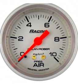 Instrumentales/ INDICADOR DE PRESION DE AIRE UNIVERSAL LINEA RACING 0-10 KG/CM² / FONDO GRIS - 52 MM. / Maromec un Aliado para tu Comercio