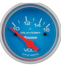 Instrumentales/ VOLTIMETRO UNIVERSAL 12V / ESCALA 10/18 - FONDO AZUL - 52 MM / Maromec un Aliado para tu Comercio