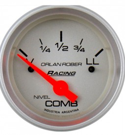 Instrumentales/ INDICADOR DE NIVEL DE COMBUSTIBLE 12V / FONDO GRIS - 52 MM. - RESISTENCIA V5 - LL 100 / Maromec un Aliado para tu Comercio