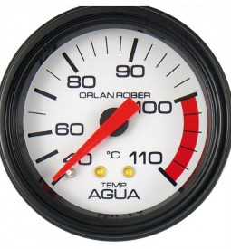 Instrumentales/ INDICADOR DE TEMPERATURA DE AGUA MECANICO UNIVERSAL CAPACIDAD 2 M. / FONDO BLANCO - 52 MM. / Maromec un Aliado para tu Comercio