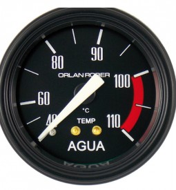 Instrumentales/ INDICADOR DE TEMPERATURA DE AGUA MECANICO UNIVERSAL CAPACIDAD 4 M. / FONDO NEGRO - 52 MM. / Maromec un Aliado para tu Comercio