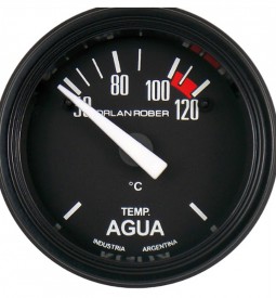 Instrumentales/ INDICADOR DE TEMPERATURA DE AGUA ELECTRICO UNIVERSAL 12V / 40-120 ºC - FONDO NEGRO - 52 MM. / Maromec un Aliado para tu Comercio