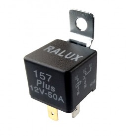 Relays/  RELAY DE ACCESORIOS UNIVERSAL / 12V - 5 TERMINALES - 50 AMPERES - REFORZADO - CON SOPORTE / Maromec un Aliado para tu Comercio