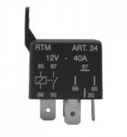 Relays/ MINIRELAY DE LUCES UNIVERSAL CON RESISTENCIA / 12V - 4 TERMINALES - CON SOPORTE / Maromec un Aliado para tu Comercio