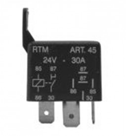 Relays/ MINIRELAY DE FAROS AUXILIARES UNIVERSAL / 24V - 5 TERMINALES - CON SOPORTE / Maromec un Aliado para tu Comercio