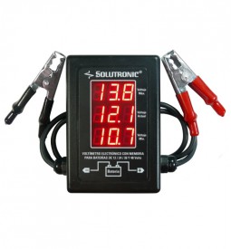 Instrumentales/ VOLTIMETRO PROFESIONAL AUTOALIMENTADO CON MEMORIAS PARA BATERIAS 12V/24V / BAJO CONSUMO (SOL2PROF) / Maromec un Aliado para tu Comercio