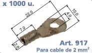 Terminales De Instalacion/ TERMINAL OJAL COBRE ESTANADO 2 MM. / Maromec un Aliado para tu Comercio