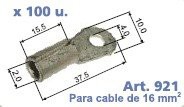 Terminales De Instalacion/ TERMINAL OJAL COBRE ESTANADO 16 MM. / Maromec un Aliado para tu Comercio