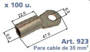 Terminales De Instalacion/ TERMINAL OJAL COBRE ESTANADO 35 MM. / Maromec un Aliado para tu Comercio