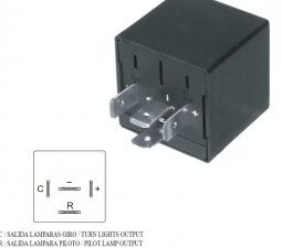 Destelladores/ DESTELLADOR ELECTRONICO CON CONEXION A MASA UNIVERSAL (2X2 X 21W) / 12V - 4 TERMINALES / Maromec un Aliado para tu Comercio