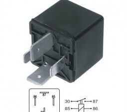 Relays/ RELAY INTERRUPTOR POTENCIADO DE ACCESORIOS UNIVERSAL CON ABRAZADERA / 24V - 25 AMPERES - 4 TERMINALES / Maromec un Aliado para tu Comercio