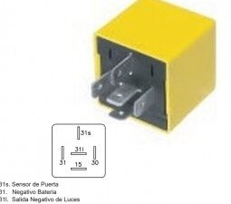 Temporizadores/ TEMPORIZADOR DE LUZ INTERIOR FORD ESCORT DESDE ´97 / 12V - 5 TERMINALES / Maromec un Aliado para tu Comercio