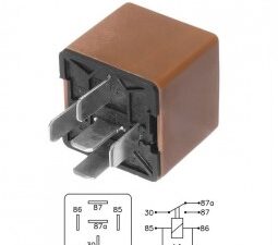 Relays/ RELAY INVERSOR CON DIODOS DE AIRE ACONDICIONADO PEUGEOT 504 - 504 PICK-UP - RENAULT KANGOO - SCENIC - MEGANE - CLIO II / 12V - 40 AMPERES - 5 TERMINALES / Maromec un Aliado para tu Comercio